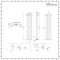 Milano Aruba Flow - Anthracite Vertical Middle Connection Designer Radiator - 1600mm x 354mm (Double Panel)