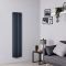Milano Aruba Flow - Anthracite Vertical Middle Connection Designer Radiator - 1600mm x 354mm (Double Panel)