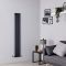 Milano Aruba Slim - Anthracite Space-Saving Vertical Designer Radiator - 1600mm x 236mm (Single Panel)