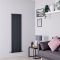 Milano Capri - Anthracite Flat Panel Vertical Designer Radiator - 1600mm x 472mm (Single Panel)