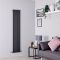 Milano Capri - Anthracite Flat Panel Vertical Designer Radiator - 1600mm x 354mm (Single Panel)