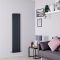 Milano Capri - Anthracite Flat Panel Vertical Designer Radiator - 1600mm x 354mm (Double Panel)