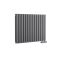 Milano Aruba Flow - Anthracite Horizontal Side Connection Designer Radiator - 635mm x 826mm (Double Panel)