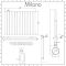 Milano Alpha Electric - Anthracite Horizontal Flat Panel Designer Radiator - 635mm x 840mm (Single Panel)