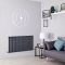 Milano Alpha - Anthracite Flat Panel Horizontal Designer Radiator - 635mm x 1190mm (Single Panel)