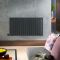 Milano x ECOSO Alpha Electric - Anthracite Horizontal Flat Panel Designer Radiator - 635mm x 1190mm (Single Panel) - with Wi-Fi Thermostatic Heating Element