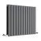 Milano Alpha - Anthracite Horizontal Flat Panel Designer Radiator - 635mm Tall - Choice Of Width