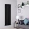 Milano Alpha - Black Vertical Flat Panel Designer Radiator - Choice of Size