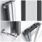 Milano Icon - Anthracite Vertical Designer Radiator with Mirror - Choice of Size