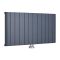 Milano Skye - Anthracite Horizontal Aluminium Designer Radiator - 600mm Tall (Single Panel) - Choice Of Width