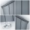 Milano Skye - Anthracite Aluminium Vertical Designer Radiator - Choice of Size