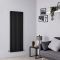Milano Aruba - Black Vertical Designer Radiator - Choice of Size