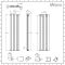 Milano Alpha - Anthracite Flat Panel Vertical Designer Radiator - 1600mm x 420mm (Double Panel)