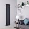 Milano Alpha - Anthracite Flat Panel Vertical Designer Radiator - 1600mm x 350mm (Single Panel)