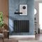 Milano x ECOSO Aruba Electric - Black Horizontal Designer Radiator - 635mm x 826mm (Single Panel) - with Wi-Fi Thermostatic Heating Element