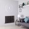 Milano Alpha Electric - Black Horizontal Flat Panel Designer Radiator - 635mm x 980mm (Single Panel)