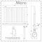 Milano Alpha Electric - Black Horizontal Flat Panel Designer Radiator - 635mm x 980mm (Single Panel)