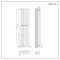 Milano Alpha - Chrome Flat Panel Vertical Designer Radiator - 1600mm x 375mm (Single Panel)