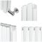 ECOSO Aruba Ardus - 1784mm White Dry Heat Vertical Electric Designer Radiator - Choice of Size and Wi-Fi Thermostat