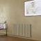 Milano x ECOSO Aruba Electric - Elk Brown Horizontal Designer Radiator - 635mm Tall - Choice of Size, Wi-Fi Thermostat and Cable Cover