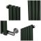 Milano x ECOSO Aruba Electric - Evergreen Horizontal Designer Radiator - 635mm Tall - Choice of Size, Thermostat and Cable Cover