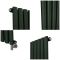 Milano x ECOSO Aruba - Electric Evergreen Vertical Designer Radiator - Choice of Size and Wi-Fi Thermostat