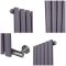 Milano x ECOSO Aruba Electric - Dahlia Purple Horizontal Designer Radiator - 635mm Tall - Choice of Size, Thermostat and Cable Cover