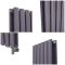 Milano x ECOSO Aruba - Electric Dahlia Purple Vertical Designer Radiator - Choice of Size and Wi-Fi Thermostat