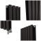 Milano x ECOSO Aruba - Electric Carbon Grey Vertical Designer Radiator - Choice of Size and Wi-Fi Thermostat