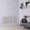 Milano Aruba - Light Grey Horizontal Designer Radiator - 635mm x 1416mm (Double Panel)