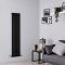 Milano Aruba - Black Vertical Designer Radiator - 1600mm x 354mm (Single Panel)