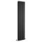 Milano Aruba - Black Vertical Designer Radiator - 1600mm x 354mm (Double Panel)