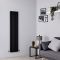 Milano Aruba - Black Vertical Designer Radiator - 1600mm x 354mm (Double Panel)