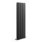Milano Aruba - Black Vertical Designer Radiator - 1600mm x 472mm (Double Panel)