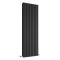 Milano Aruba - Black Vertical Designer Radiator - 1600mm x 590mm (Double Panel)