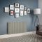 Milano x ECOSO Aruba Electric - Sage Leaf Green Horizontal Designer Radiator - 635mm Tall - Choice of Size, Thermostat and Cable Cover
