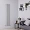 Milano Java - Silver Vertical Designer Radiator - Choice of Size