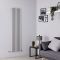 Milano Java - Silver Vertical Designer Radiator - Choice of Size