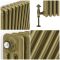 Milano Windsor - Natural Brass 1800mm Vertical Traditional Triple Column Radiator - Choice of Size
