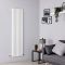 Milano Java - White Vertical Designer Radiator - 1600mm x 472mm (Single Panel)