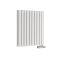 Milano Aruba Flow - White Horizontal Side Connection Designer Radiator - 635mm x 590mm (Double Panel)