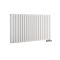 Milano Aruba Flow - White Horizontal Side Connection Designer Radiator - 635mm x 1180mm (Double Panel)