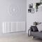 Milano Aruba Flow - White Horizontal Side Connection Designer Radiator - 635mm x 1652mm (Double Panel)