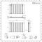 Milano Alpha - White Flat Panel Horizontal Designer Radiator - 635mm x 980mm (Double Panel)