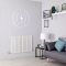 Milano Alpha - White Flat Panel Horizontal Designer Radiator - 635mm x 980mm (Single Panel)
