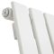 Milano Alpha Electric - White Horizontal Flat Panel Designer Radiator - 635mm x 980mm (Single Panel)