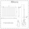 Milano Alpha Electric - White Horizontal Flat Panel Designer Radiator - 635mm x 980mm (Single Panel)