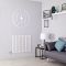 Milano Alpha Electric - White Horizontal Flat Panel Designer Radiator - 635mm x 840mm (Single Panel)