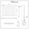 Milano Alpha Electric - White Horizontal Flat Panel Designer Radiator - 635mm x 840mm (Single Panel)