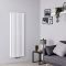 Milano Aruba Flow - White Vertical Middle Connection Designer Radiator - Choice of Size